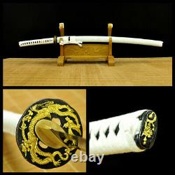 Épée De Dragon Japonaise De Haute Qualité Samurai Katana Full Tang Blade Can Cut Bamboo