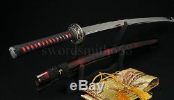 Épée De Samouraï Japonais Katana 1060 - Lame Pleine En Acier Au Carbone Haute En Carbone Pouvant Couper Un Arbre