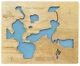 "fish Creek Pond, New York : Art Mural En Bois Découpé Au Laser Fabriqué Sur Commande"