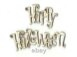 Happy Halloween Laser Coupe Wood Shape Fal138