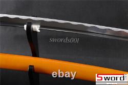Japon Katana Samurai Épée 1060 Acier À Haute Teneur En Carbone Plein Tang Can Cut Bamboo