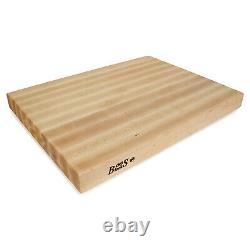 John Boos Maple Wood Edge Grain Réversible Cutting Board, 24 X 18 X 2,25 Pouces