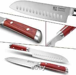 Kitchen Knife Set Acier Inoxydable Allemand Santoku Chef Slicer Sliding Cut