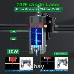 Machine de gravure et d'impression laser CNC à cadre large ZBAITU M81-FF80W pour la découpe du métal et du bois.