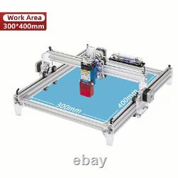 Machine de gravure et de découpe laser DIY CNC de 40W 3040cm, imprimante de bureau et routeur en bois.