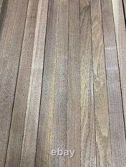 Magnifique ! 12 planches de noyer noir séchées de taille 3/4x 2x 16 en bois DIY