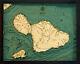Maui, Hawaii 16 X 20 Nouvelle Carte En Bois De 3 Dimensions De Coupe Laser/carte Du Lac