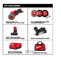 Milwaukee 2522-21xc M12 Fuel 3 Compact Cut Tool Kit Avec(1) Batterie 4ah
