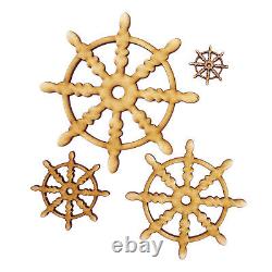 Navires Laser Roue Coupe De 3mm Mdf Scrapbook Carte Topper Forme D'embellissement