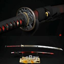 Nnouveau Japonais Samurai Sword Katana 1060 En Acier Au Carbone Pleine Tang Lame Can Cut Tre
