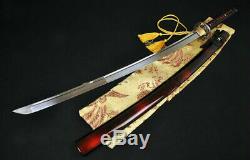 Nnouveau Japonais Samurai Sword Katana 1060 En Acier Au Carbone Pleine Tang Lame Can Cut Tre
