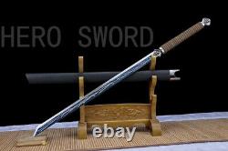 Nouveau Japonais Katana Samurai Sword Spring Steel Sharp Ninja Can Cut Bamboo Arbres
