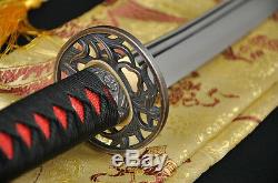 Nouveau Japonais Samurai Sword Katana Haute En Acier Au Carbone Pleine Tang Lame Peut Arbre Coupé