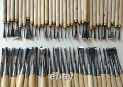 Nouveau lot assorti de 62 outils de sculpture sur bois, couteau de sculpture