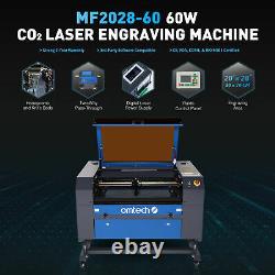 Omtech 28x20 60w Co2 Laser Graveur Cutter Machine De Découpe De Gravure