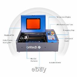 Omtech 40w Co2 Laser Graveur Machine De Coupe 12x 8 Cutter Red Dot Guidage
