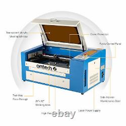 Omtech 50w 20x12 Machine De Gravure À Gravure Laser Co2 Avec Axe Rotatif