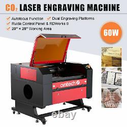 Omtech 60w 28x20 Laser Graveur Cutter Gravure Ruida Autofocus