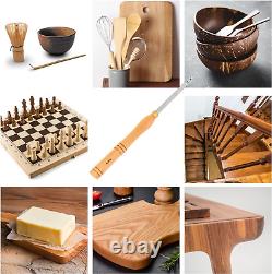 Outils de tournage sur bois en carbure professionnels de taille normale pour tourner le bois, 9 pièces.