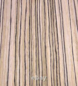 Placage en bois de zebrano composite 48 x 120 avec support en papier 1/40 d'épaisseur EFW