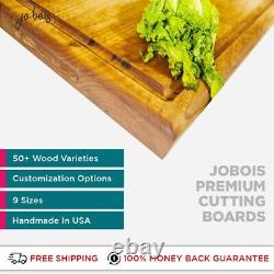 Planche à découper artisanale Jobois Rosebud personnalisable, fabriquée aux États-Unis CB25