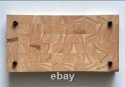 Planche à découper artisanale en bois greffé japonais HINOKI de 445mm à grain de bout