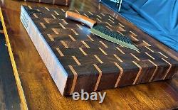 Planche à découper en bois de bout de noyer noir 14x16x2 / bloc de découpe pour comptoir