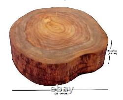Planche à découper en bois de rose massif de 6,2 KG, bloc boucher de 10 à 12 pouces