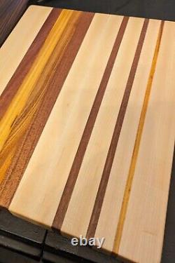Planche à découper en bois exotique fabriquée à la main