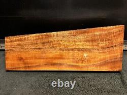 Qualité d'exposition Hawaiian Curly Koa Billet Bois 18.5 x (7.5 à 5.5) x 1.125