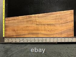 Qualité d'exposition Hawaiian Curly Koa Billet Bois 18.5 x (7.5 à 5.5) x 1.125