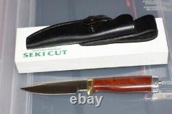 Rare Seki Cut Sc-251 Couteau À Lame Fixe Poignée En Noyer Nib