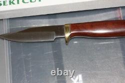 Rare Seki Cut Sc-251 Couteau À Lame Fixe Poignée En Noyer Nib
