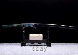T10 Acier Huile Trempée Tang Complet Japonais Sword Samurai Katana Arbres Coupés Pointus