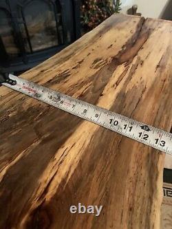 Table D'art Sur Les Bords Vivants Pecan Slab/ Diy Top- Planed- Crotch Cut Wood- 49p- J&r