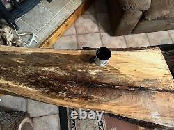 Table D'art Sur Les Bords Vivants Pecan Slab/ Diy Top- Planed- Crotch Cut Wood- 59p- J&r