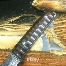 Tanto Knife Japonais Mini Katana Survival Hunting Damascus Steel Fixed Blade Cut