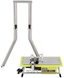 Tile Saw Wet 7 In Blade With Stand Diamond Bevel Cut Rip Miter Cutting New Ryobi