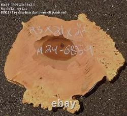 Tranche de burl d'érable pour table rivière artisanale DIY MA24-0859